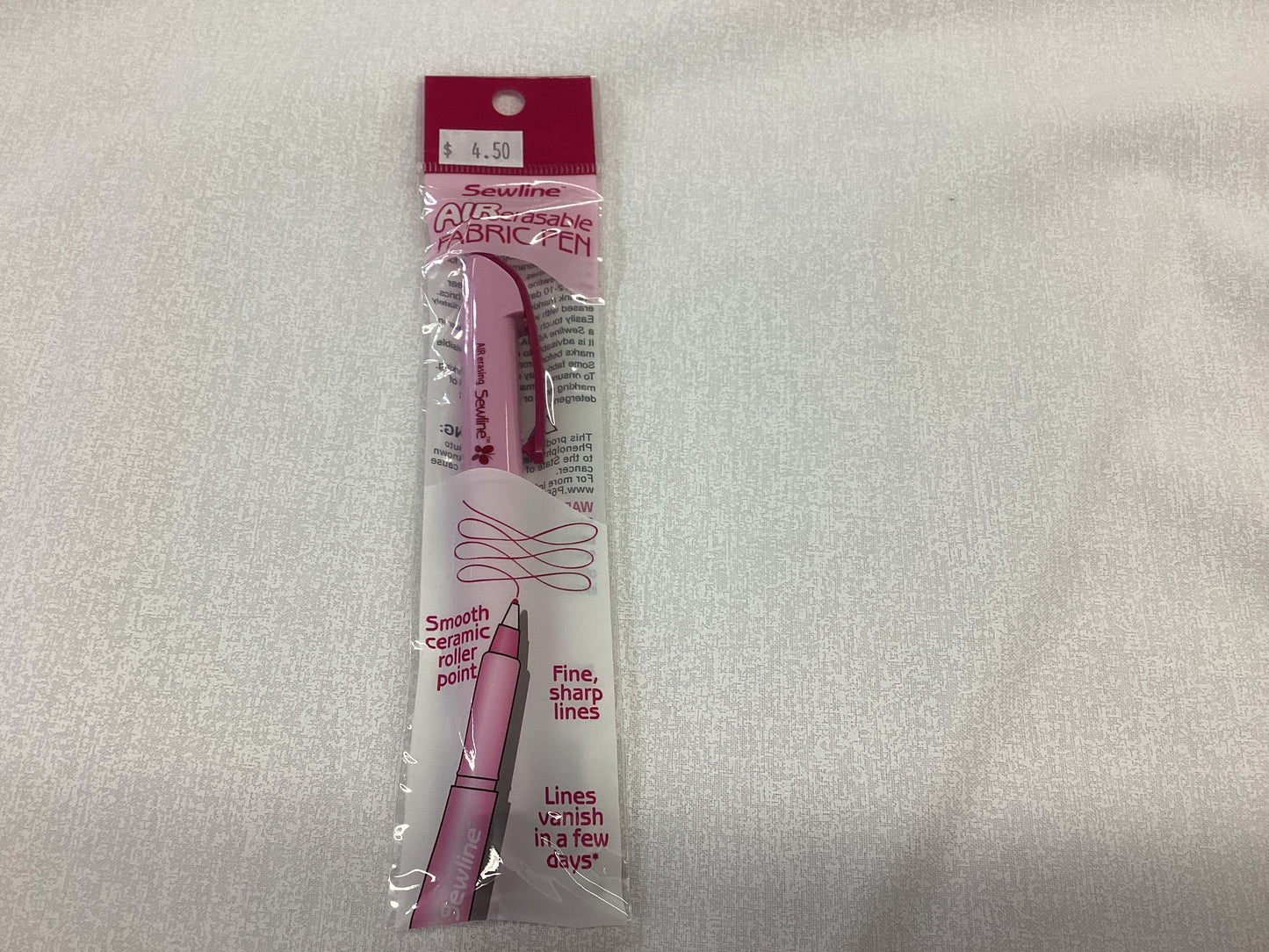 Sewline - AIRerasable Fabric Pen pink and red
