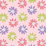 Benartex Cozy Cats Kitty Blooms Light Pink Multi