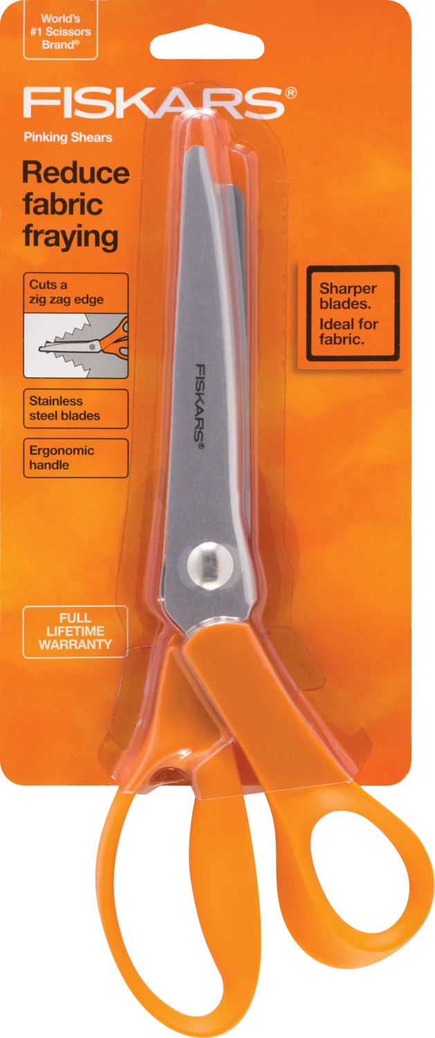 Fiskars 10in Pinking Shears Orange # 194450
