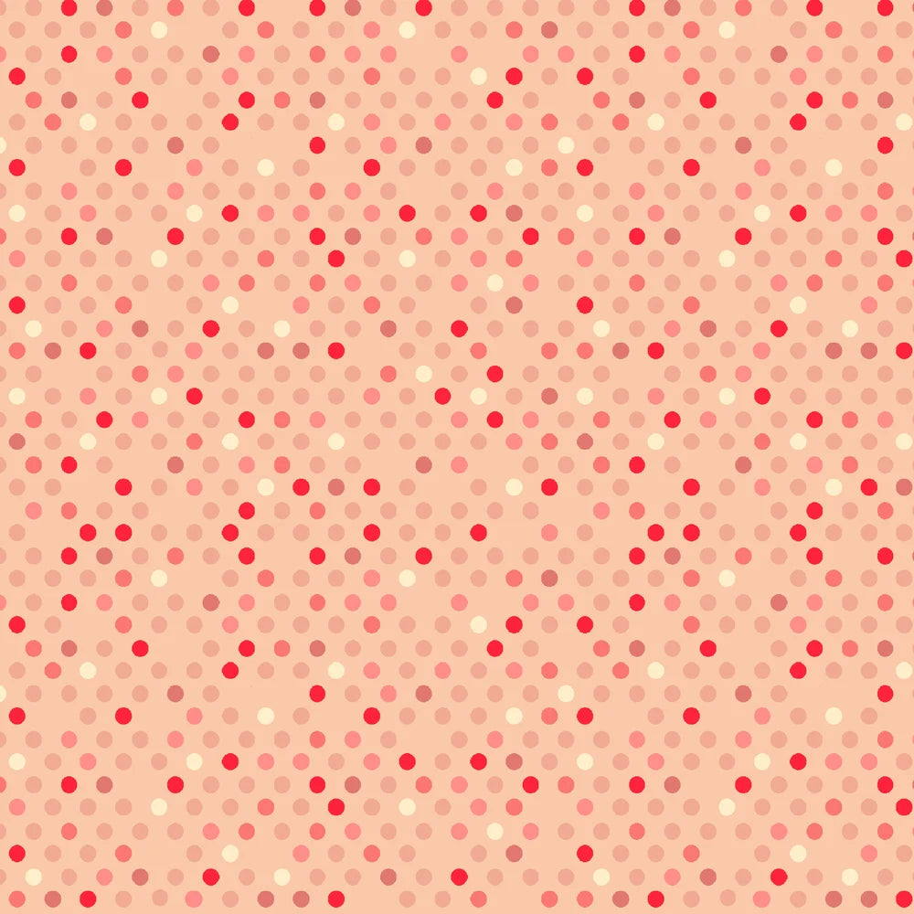 Benartex Dazzle Dots 2 Confetti Drop Peach