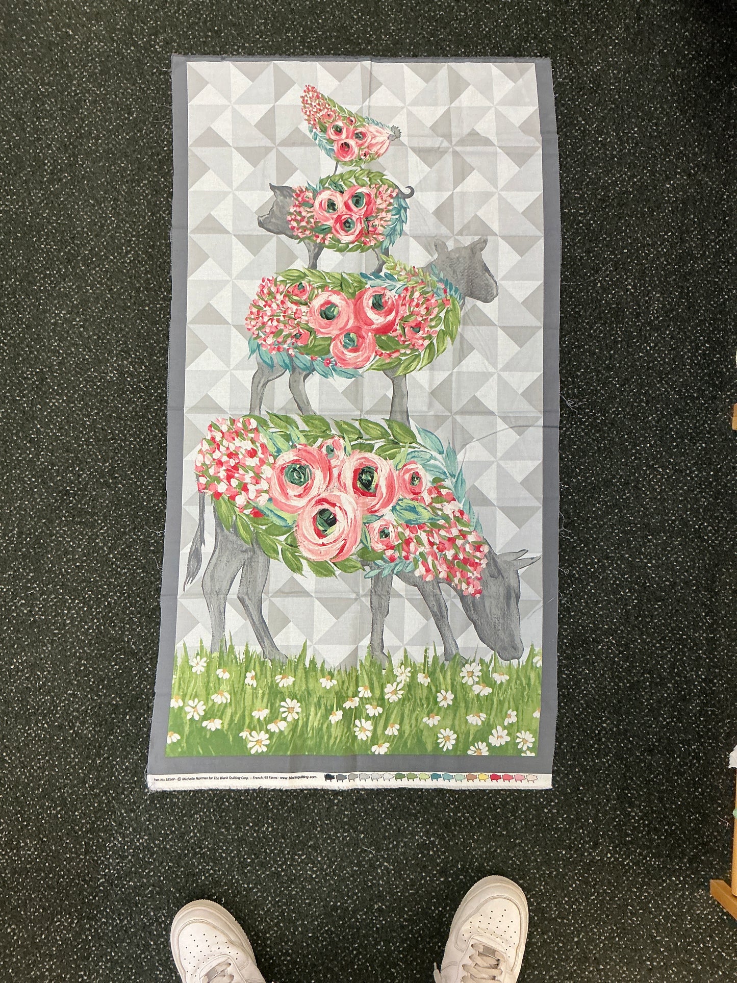 Panels-floral animals panel