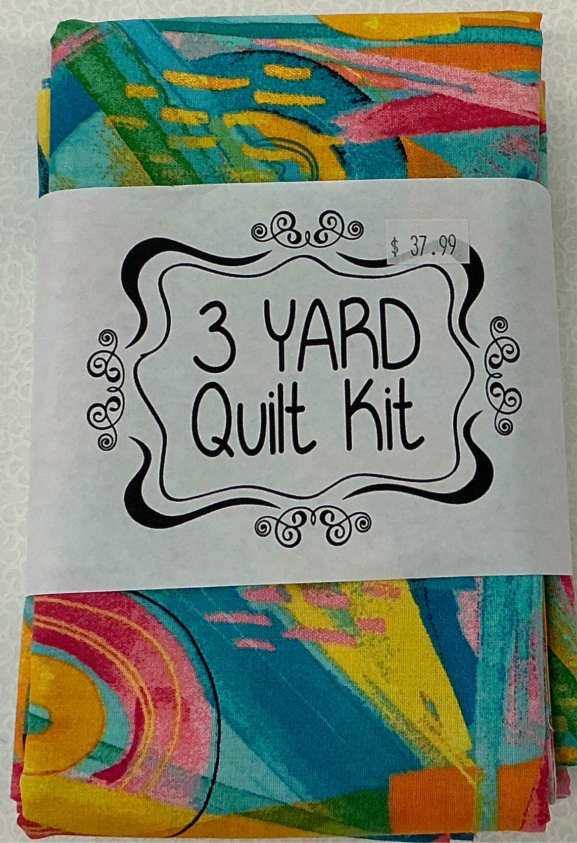 3 yard quilt kit modern pinks and blues