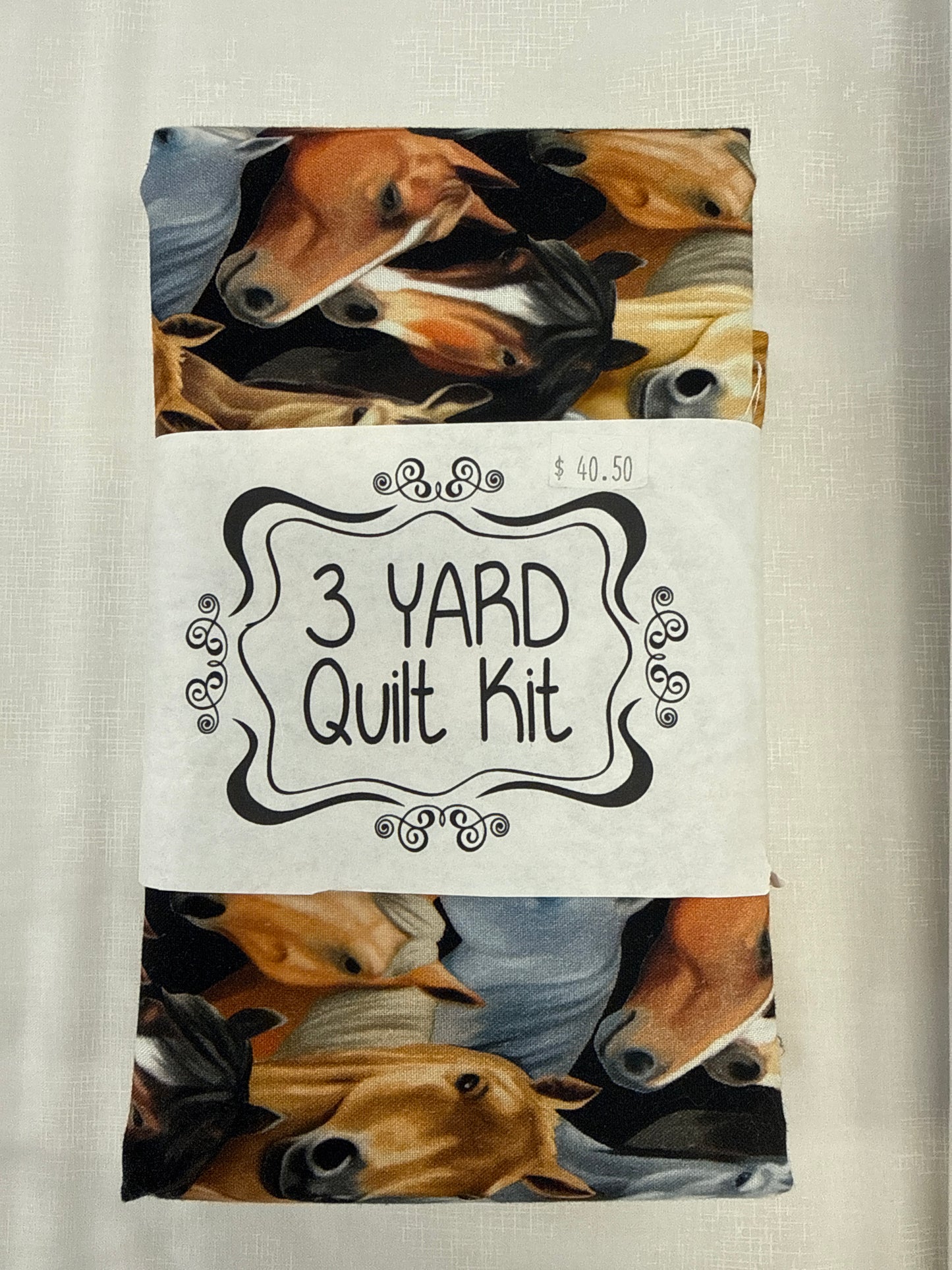 3 yard quilt kit horses 1