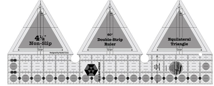 Creative Grids Non-Slip 60 Degree Double Ruler