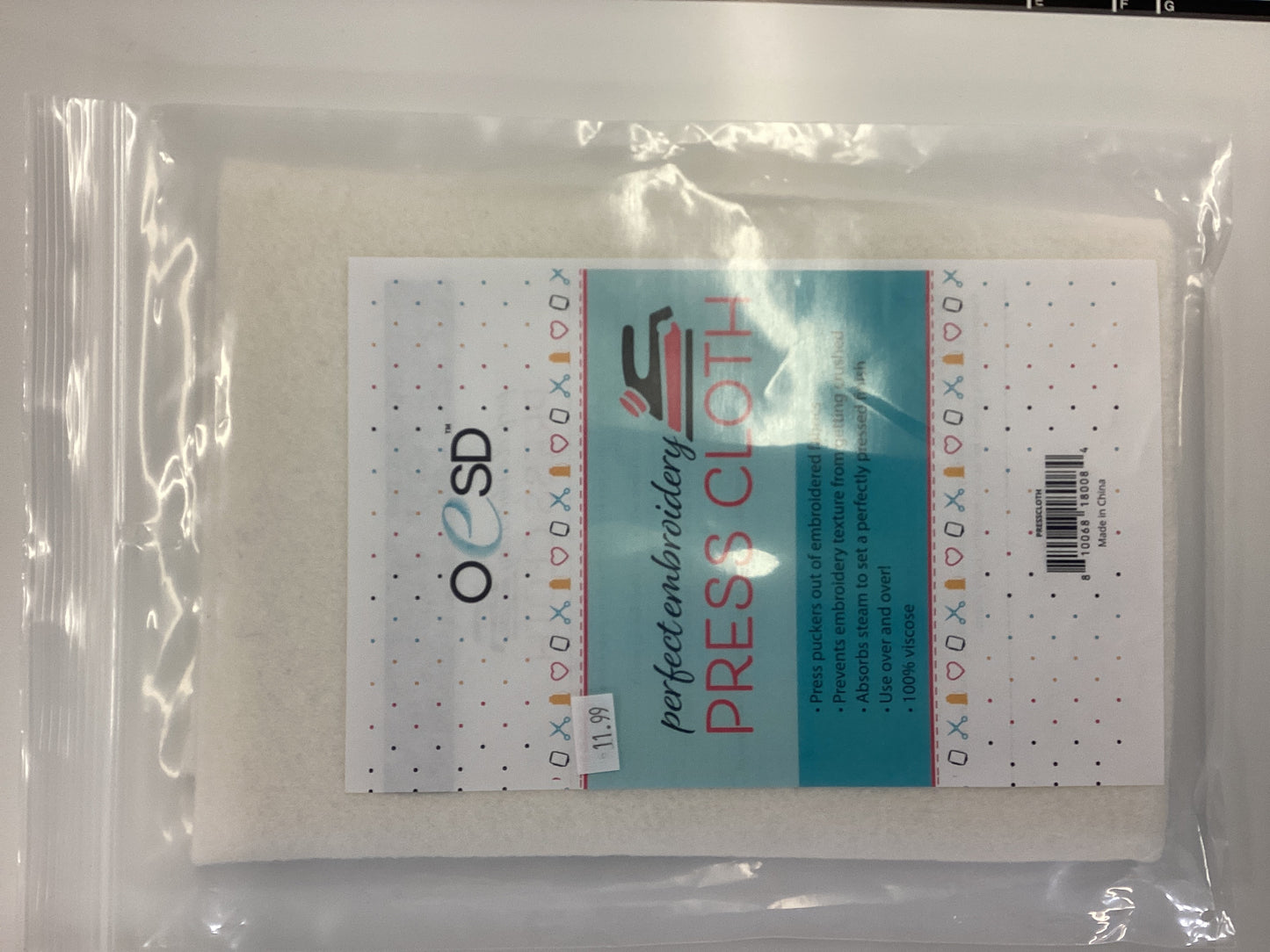 Perfect Embroidery Press Cloth