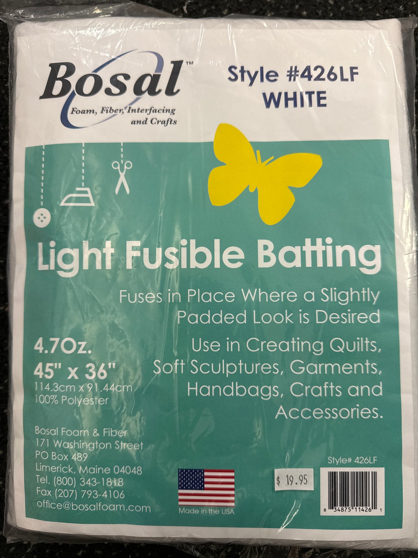 Light fusible batting BOSAL style #426lf