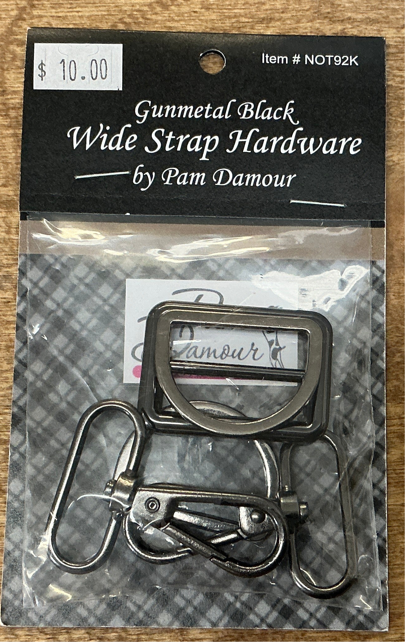 Gunmetal Black Wide Strap Hardware by Pam Damour