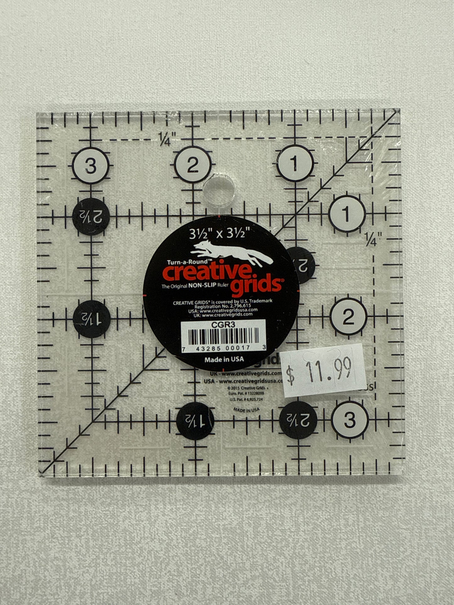 Creative grids 3 1/2 x 3 1/2 ruler 
