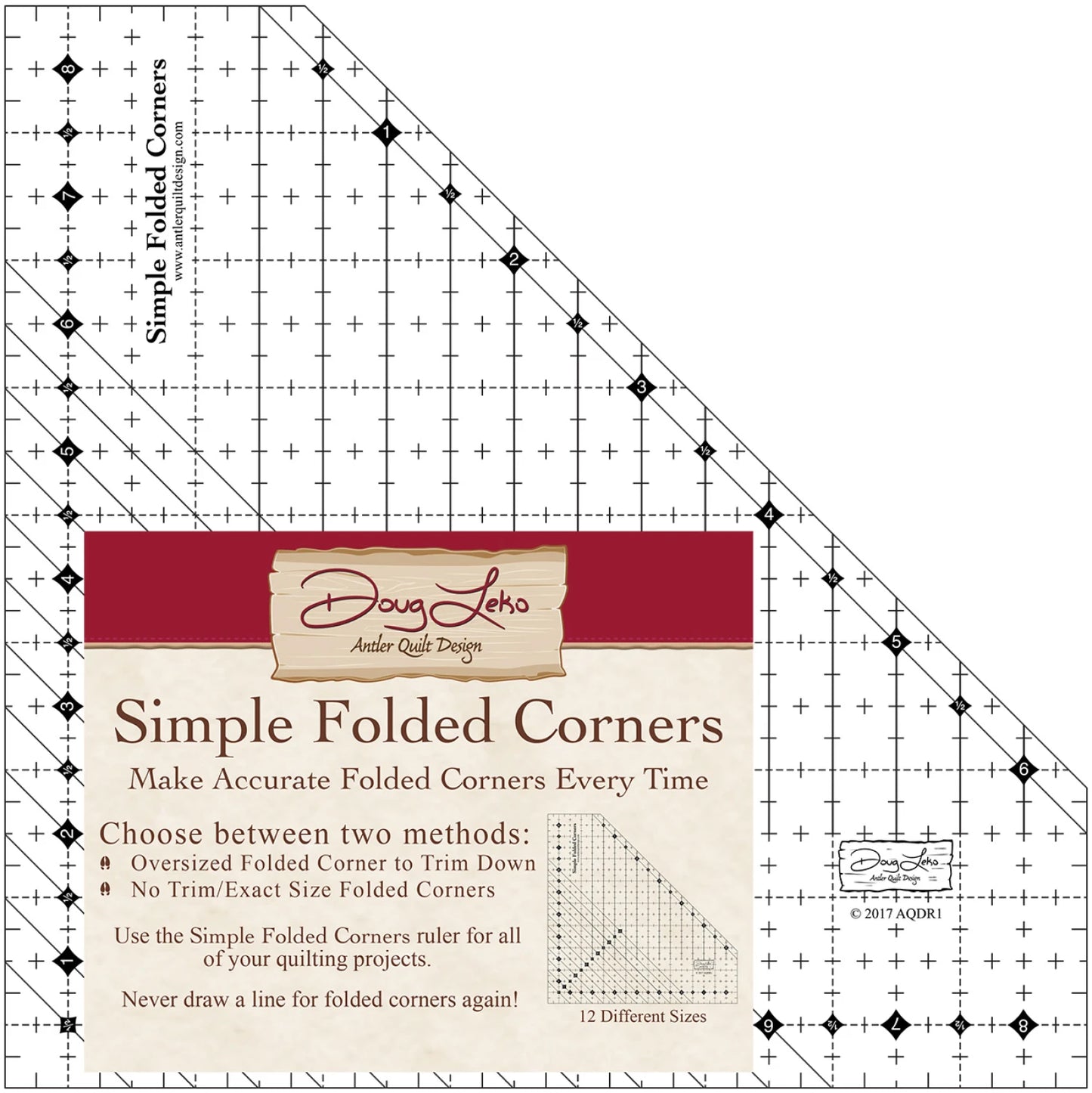 Simple Folded Corners Ruler # AQDR1