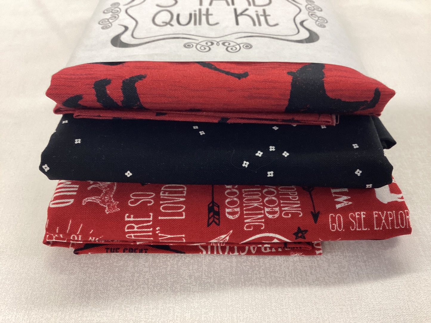 3 yard Quilt Kit Red Bears