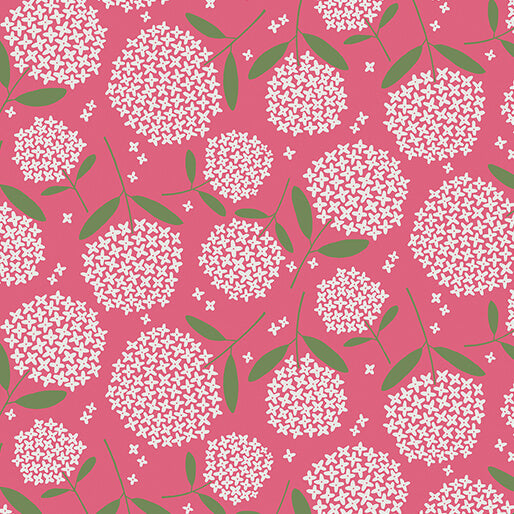 Benartex Blooming Color Fiori Medium Pink Fabric