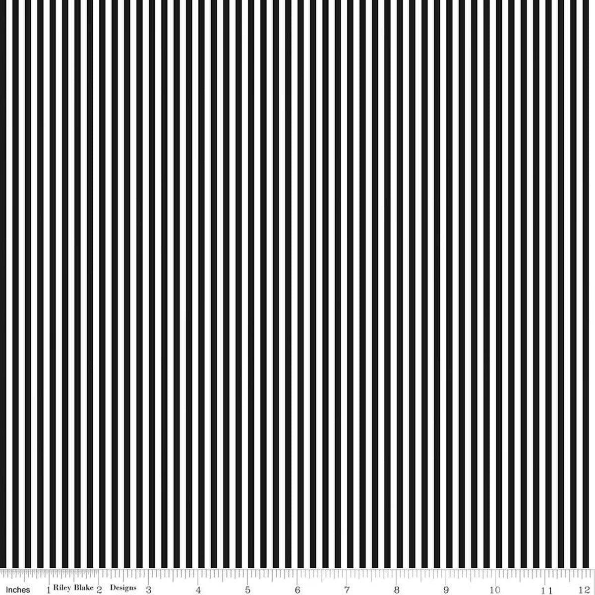 Riley Blake Stripes 1/8 Inch C495 Black