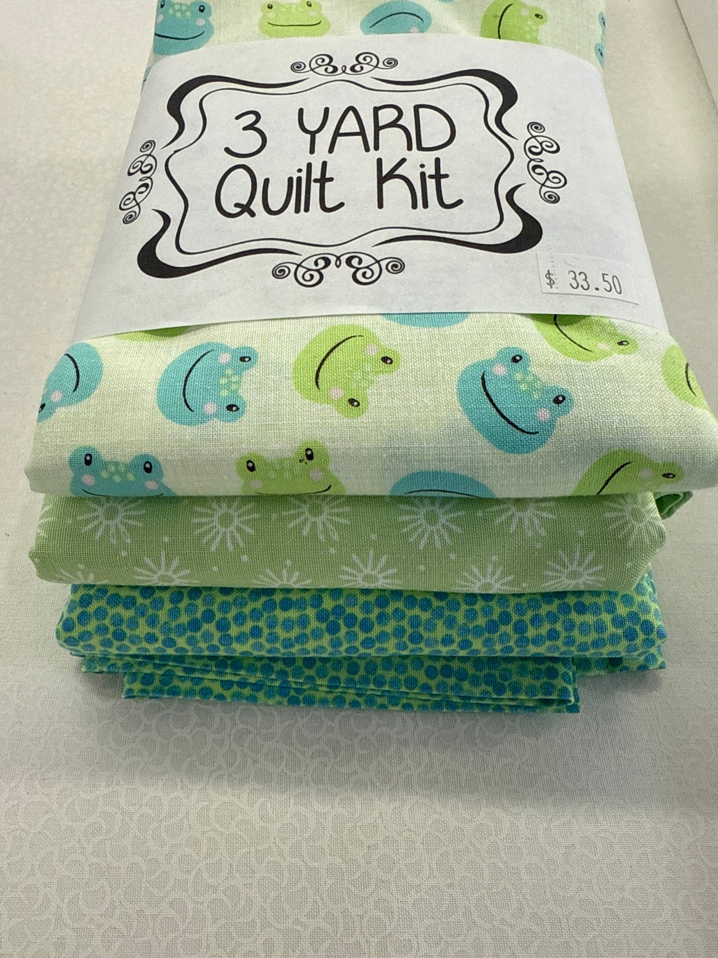 3 yard quilt kit baby frogs