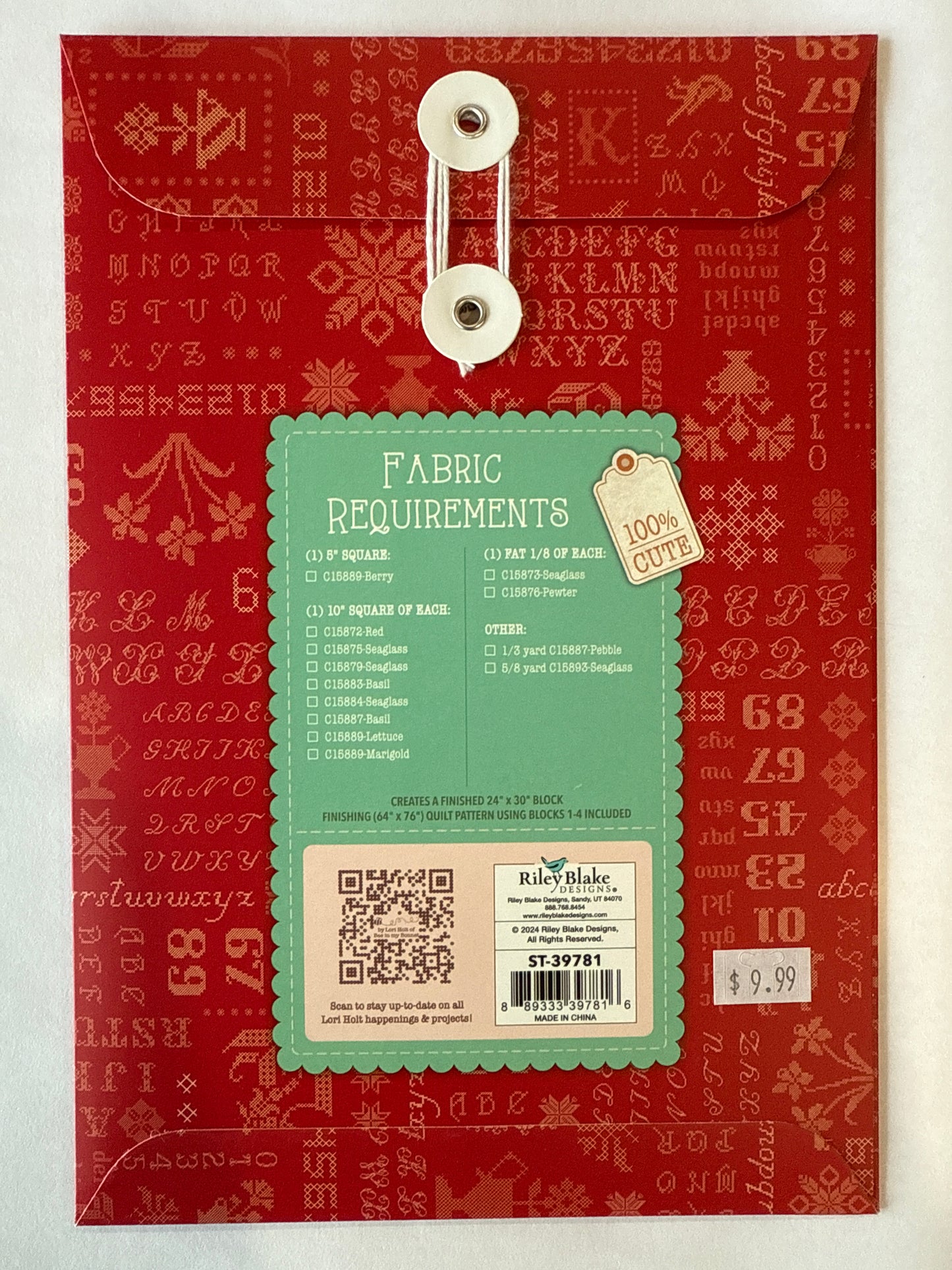 Piece & Plenty Quilt Seeds by Lori Holt Flower Basket no.2