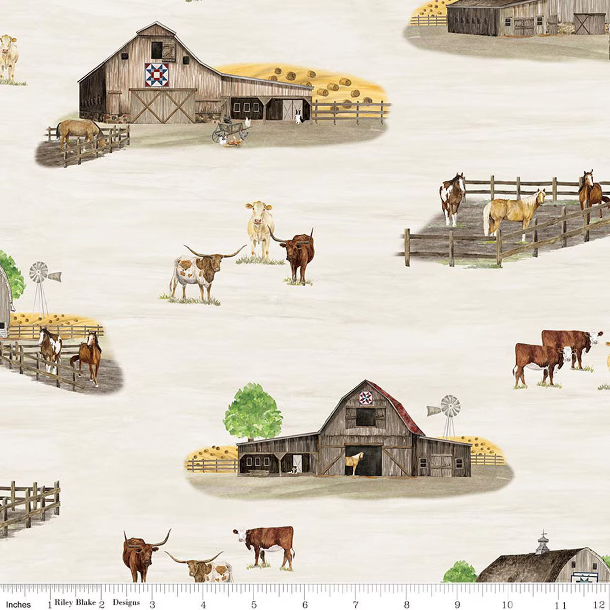 The Homestead by Riley Blake Designs – CD18230 Cream – Fabric by the Yard