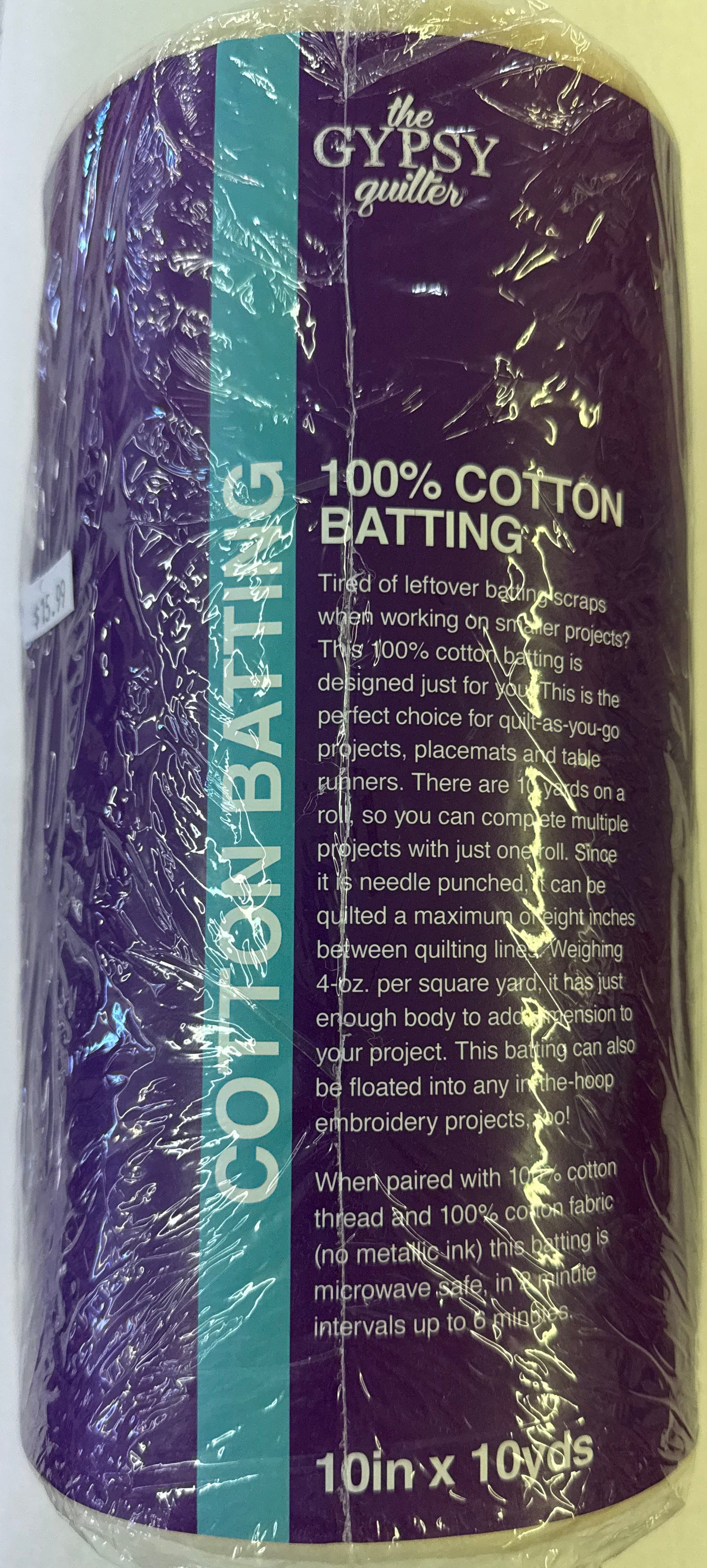 The Gypsy Quilter 100% cotton batting