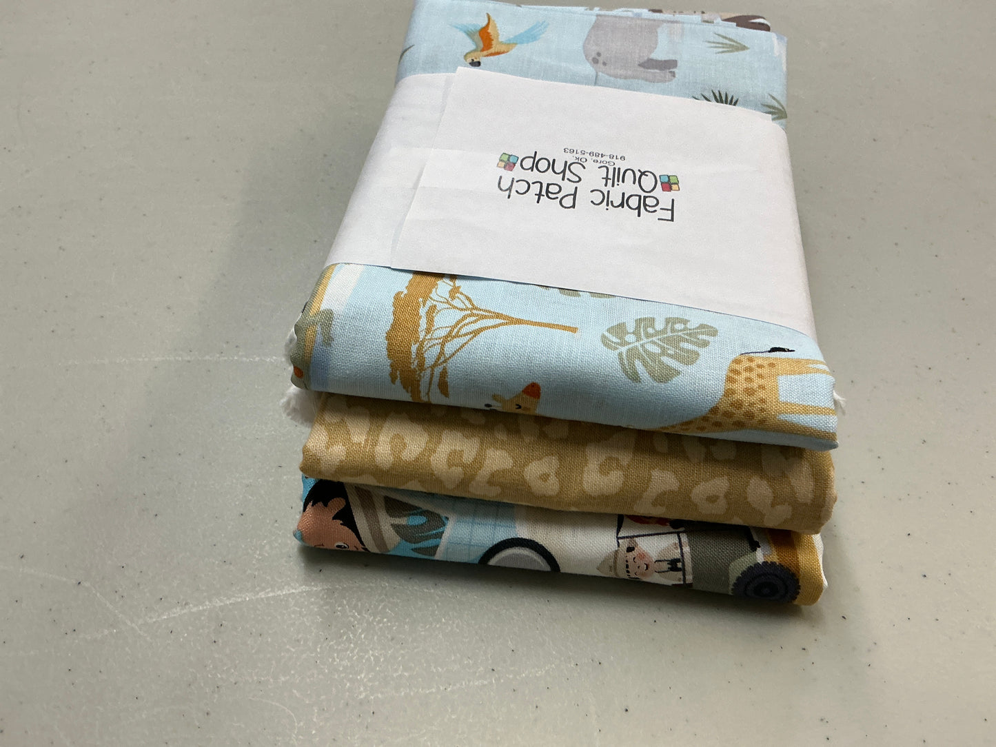 3 Yard Quilt Kit - Safari Blues and tans