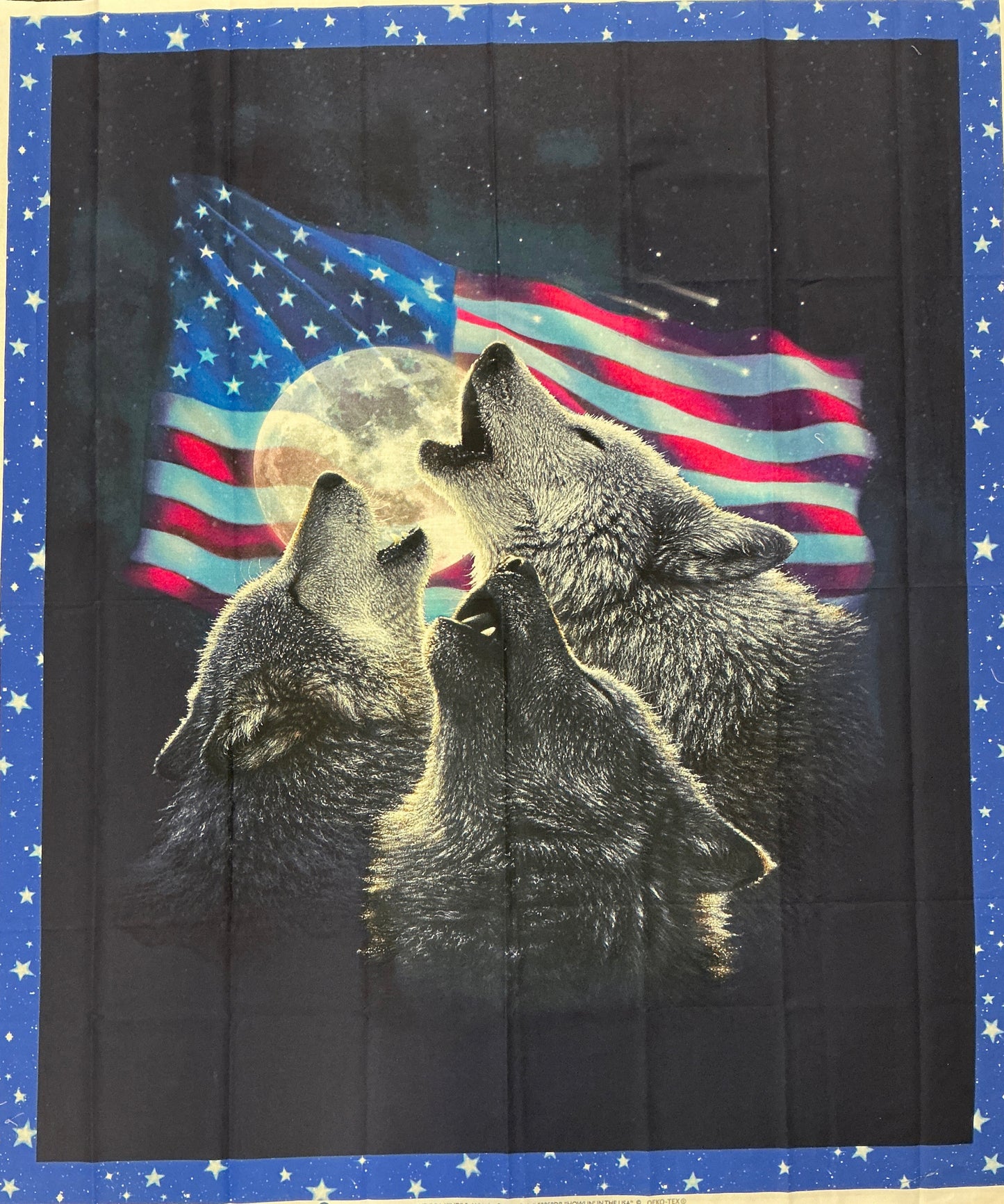 Wolf panel patriotic