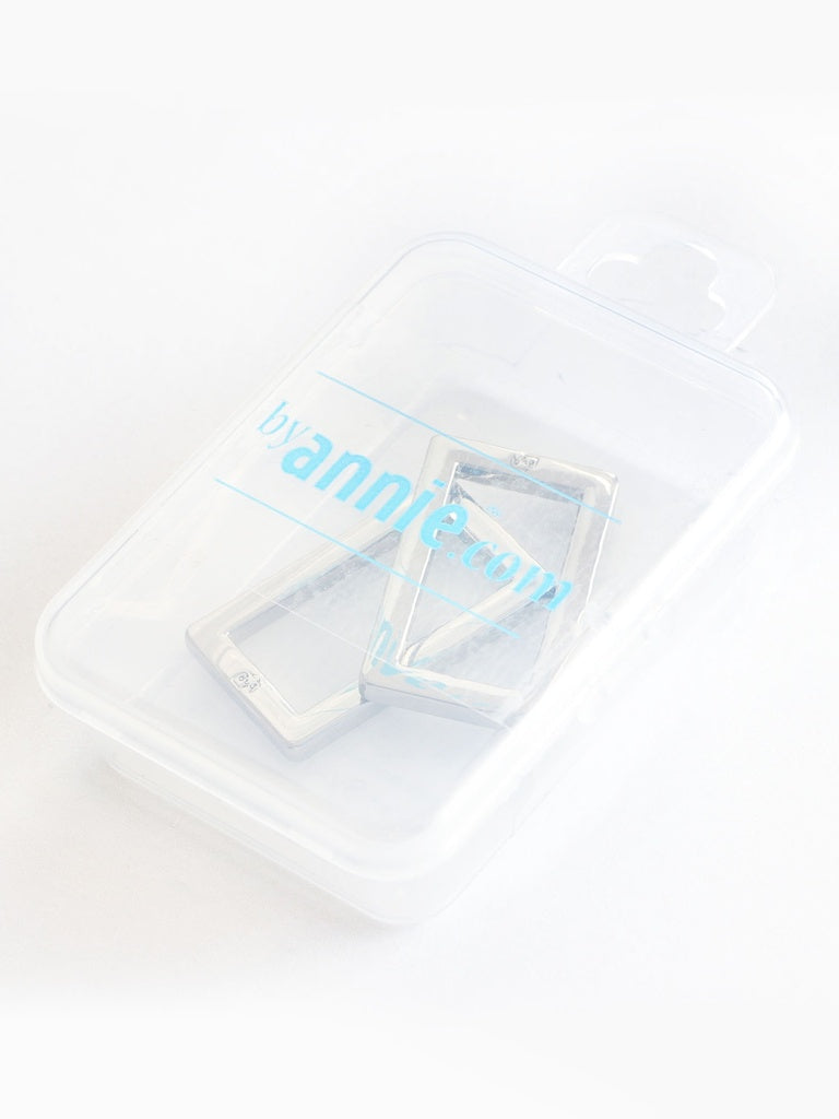 ByAnnie Rectangle Ring - 1" - Set of Two Nickel