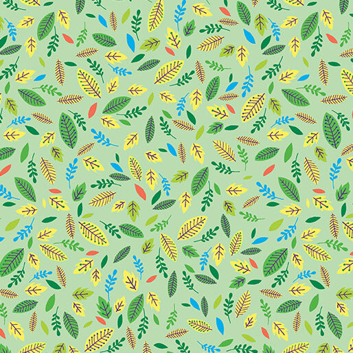 Scattered Leaves Green (Cheeto’s World)