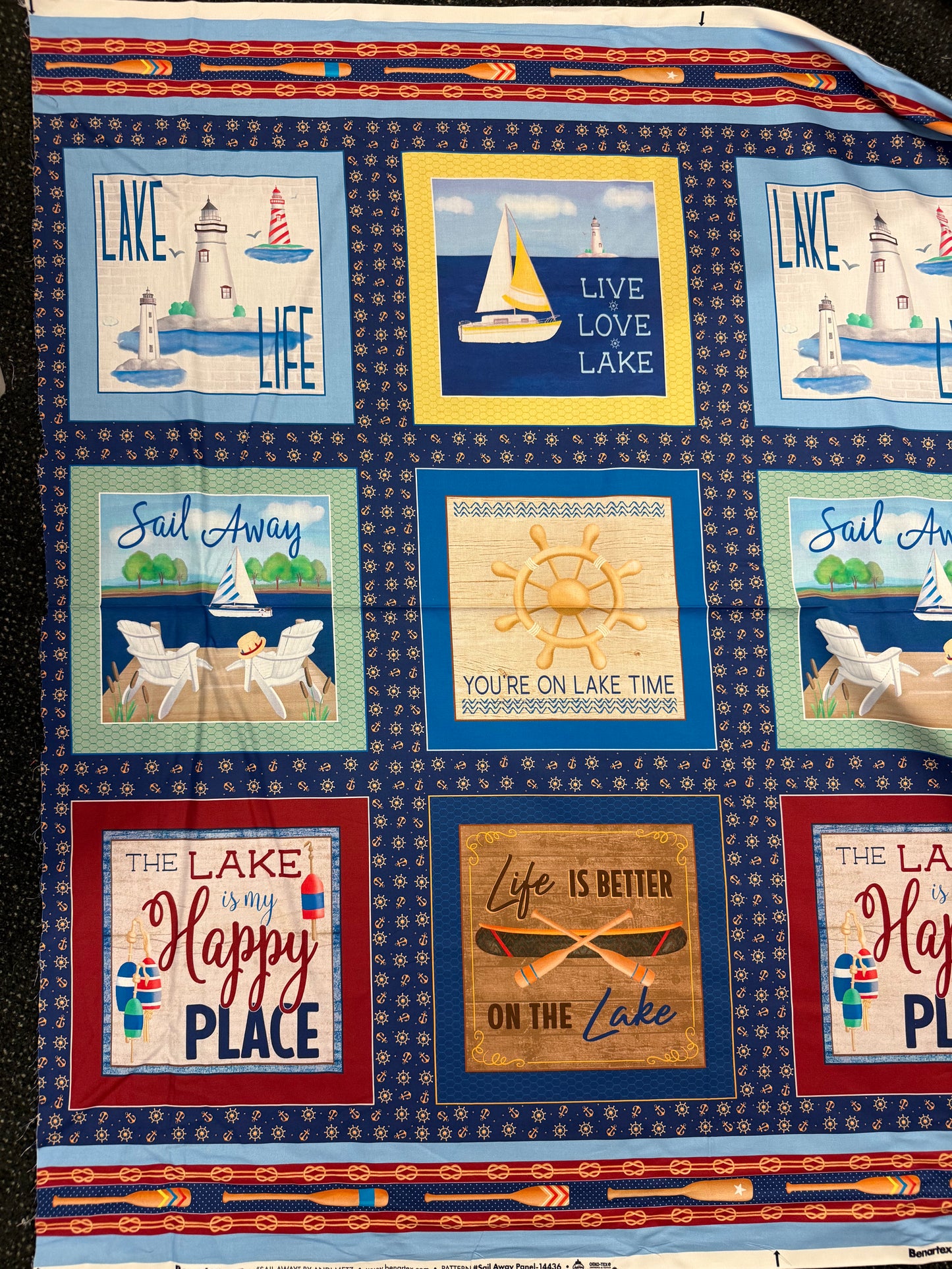 Sail Away Panel Navy