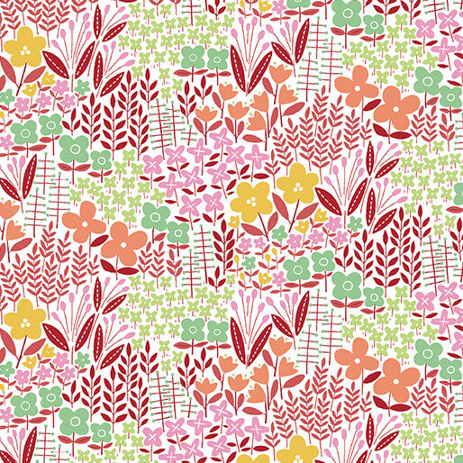 BLOOMING COLOR by WOLLF PAPER-MEADOW PINK/MULTI