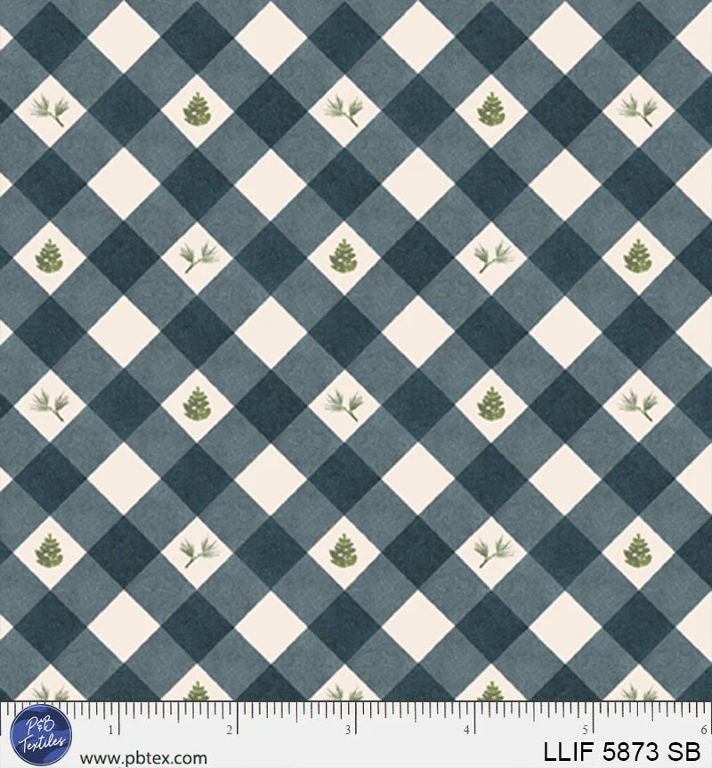 Lodge Life by P&B Textiles blue plaid