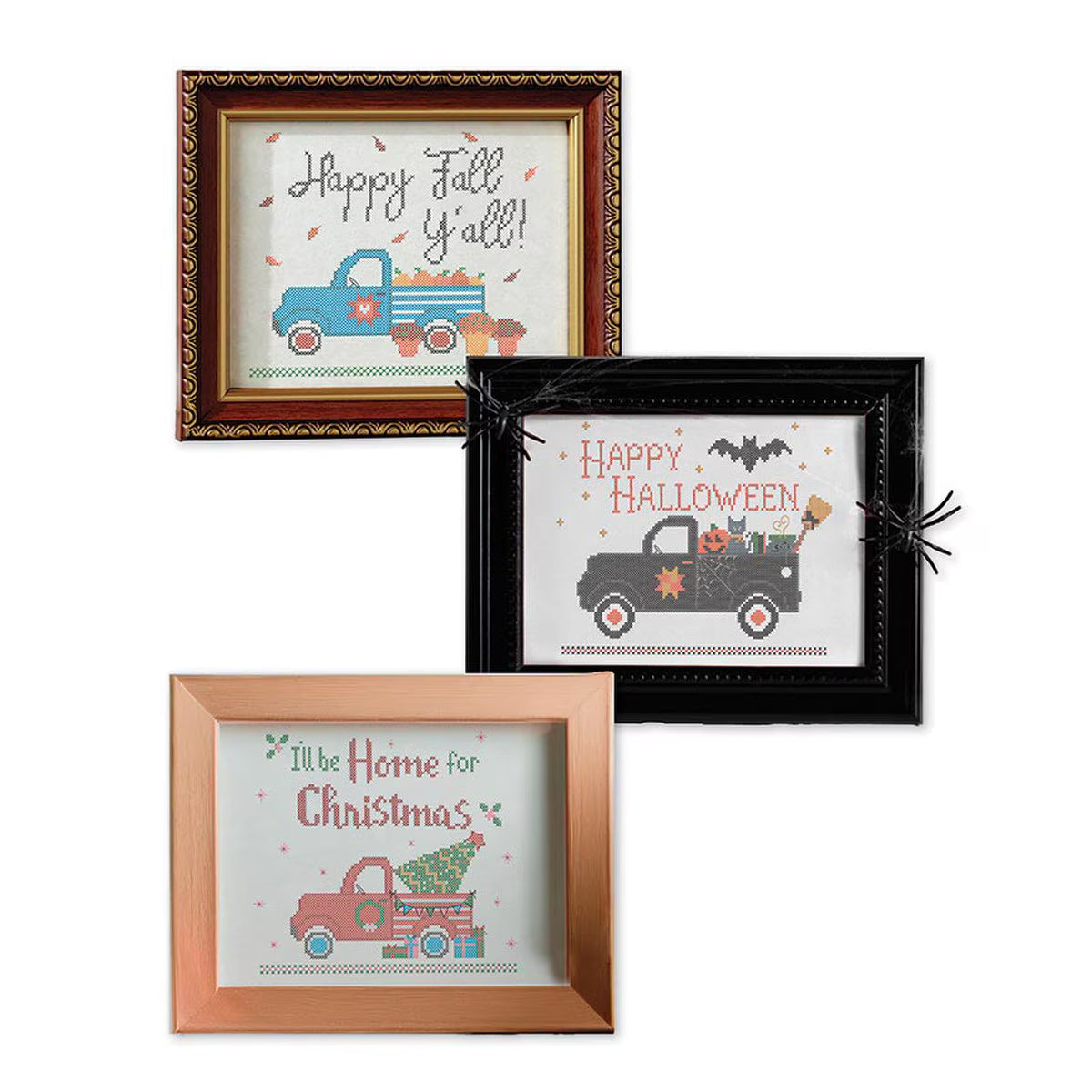 Machine Embroidery Vintage Holiday Trucks Volume 1