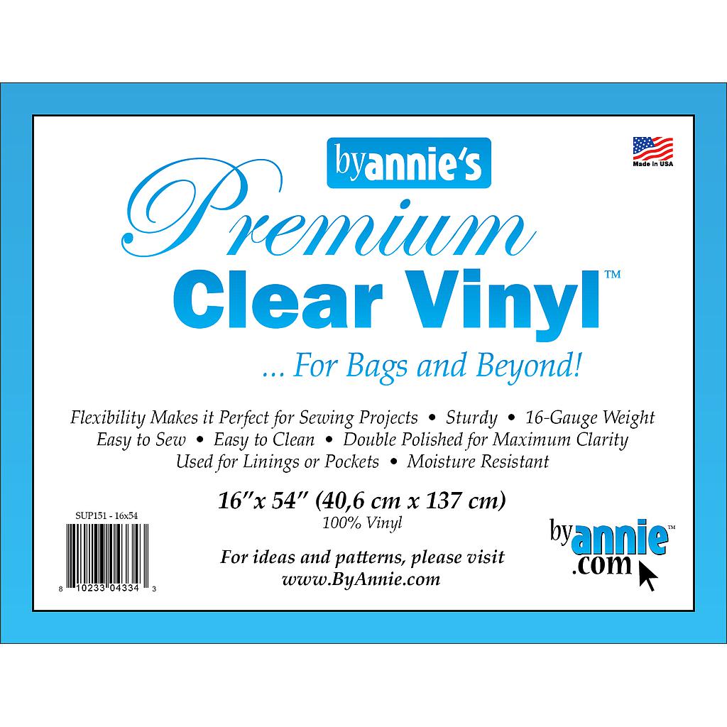 Premium Clear Vinyl, clear - 16" x 54" byannie's