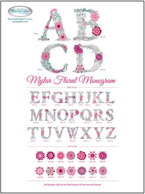 Mylar Floral Monogram by Purely Gates