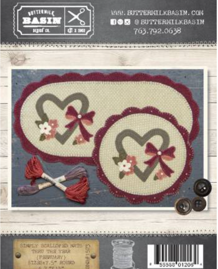 Simply Scalloped Mats Thru the Year February