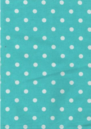 Tea Towel, Printed Polka Dots on Turquoise