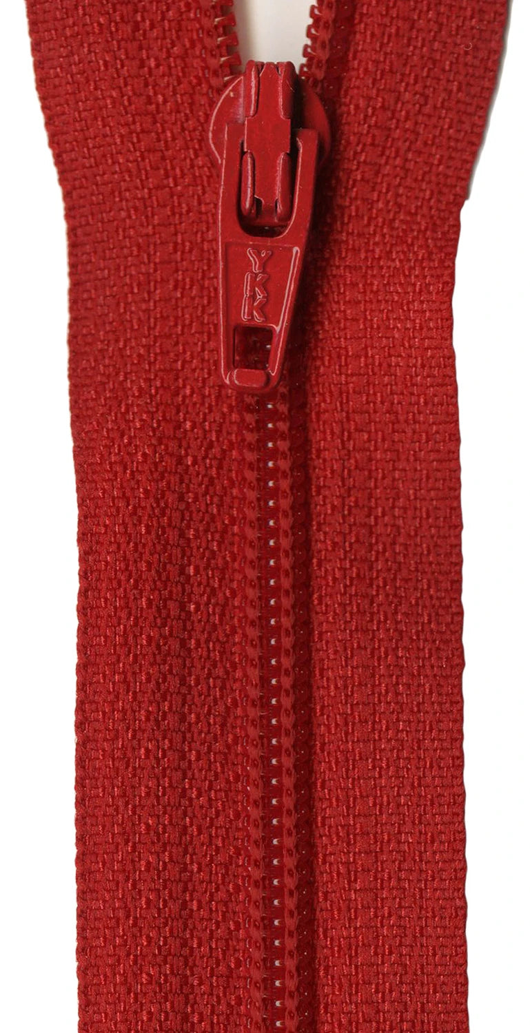 Ziplon Coil Zipper 22in Red