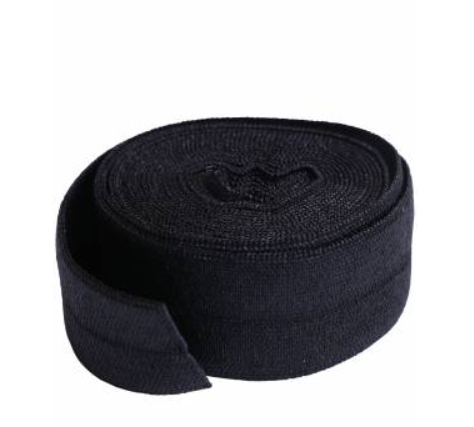 ByAnnie Fold-over Elastic 3/4in x 2yd Black