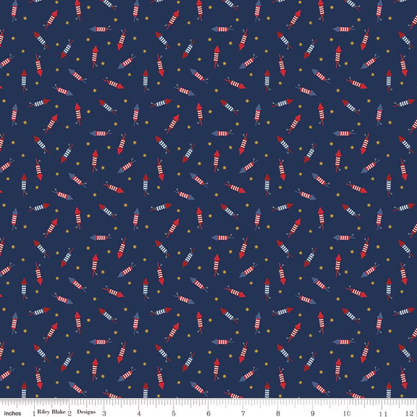 Riley Blake seasonal basics pattern C769 navy