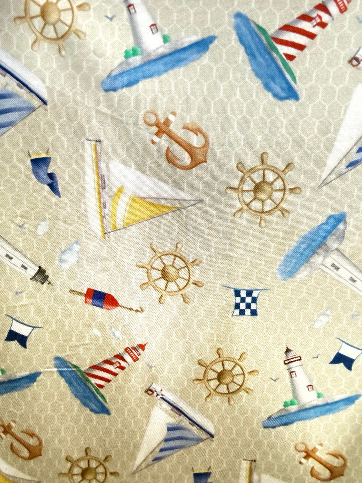 Lighthouses & Sailboats Ecru