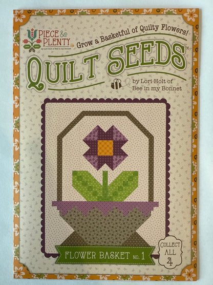 Peace & Plenty Quilt Seeds block by Lori Holt flower basket no.1