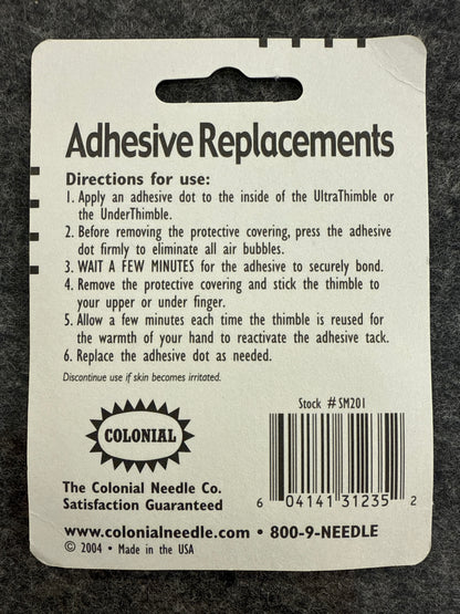 Colonial adhesive replacements for ultrathimble or underthimble