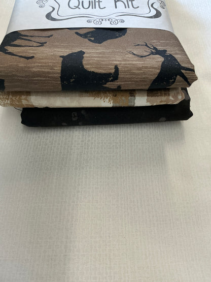 3 yard Quilt Kit deer, bear, elk