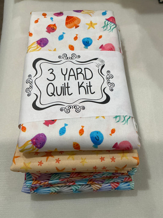 3yard quilt kit ocean life