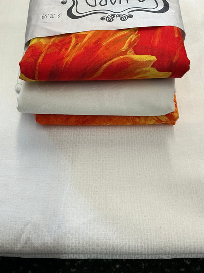 3 yard quilt kits~orange floral
