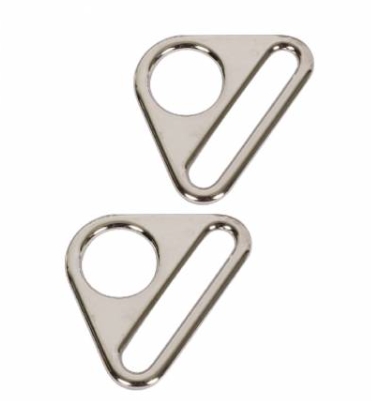 ByAnnie Triangle Ring Flat 1-1/2in Nickel Set of Two
