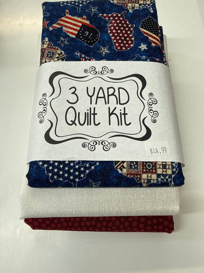 3 yard Quilt Kit Patriotic