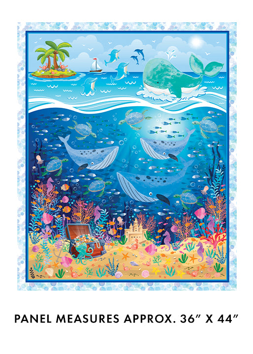 Swim with Me  PANEL by Benartex Fabrics