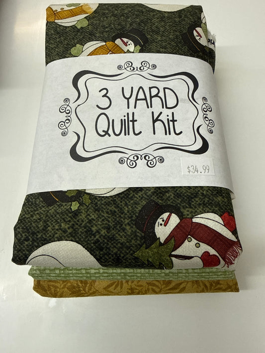 3 yard Quilt Kit Snowman