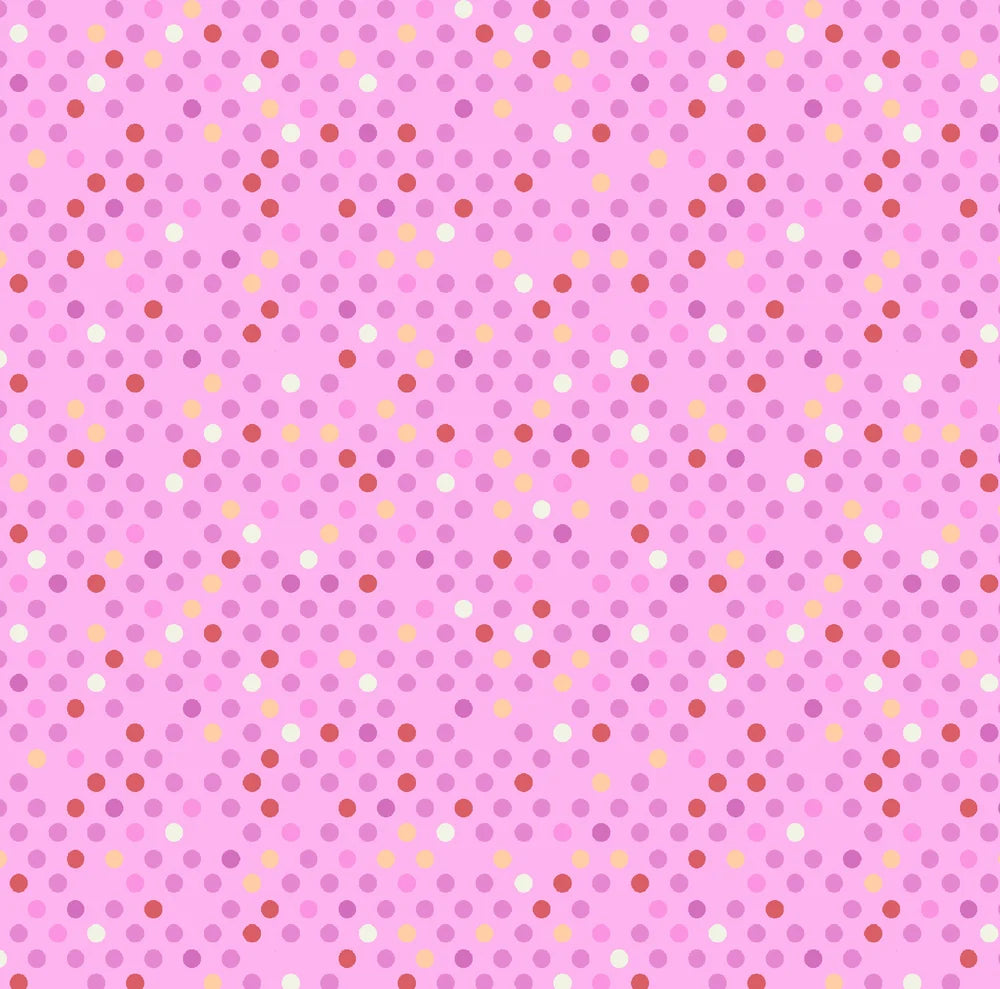 Benartex Dazzle Dots 2 Confetti Drop Pink