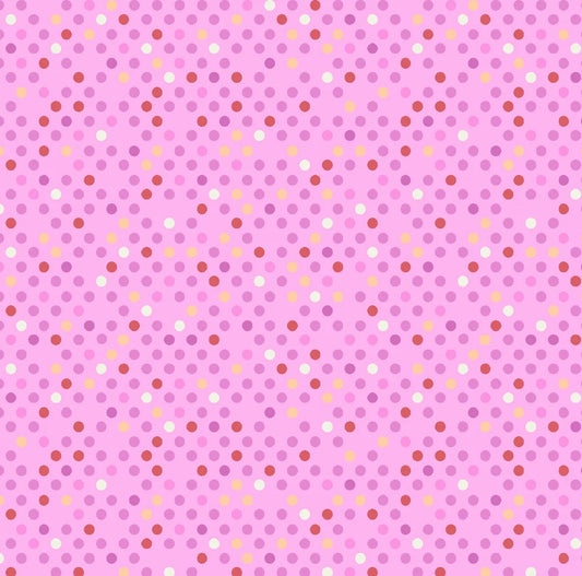 Benartex Dazzle Dots 2 Confetti Drop Pink