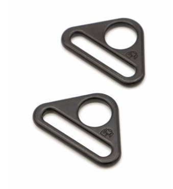 ByAnnie Triangle Ring Flat 1in Black Metal Set of Two