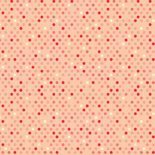 Benartex Dazzle Dots 2 Confetti Drop Peach