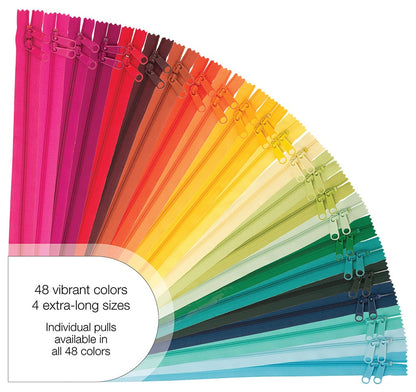 Apple Green 30" Handbag Zippers - Double-slide